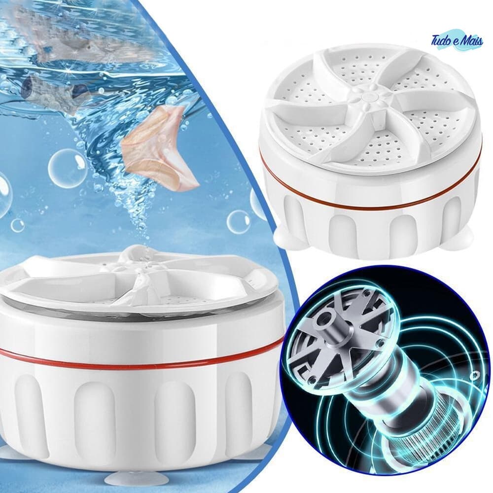 Máquina De Lavar Louça Ultrassônica USB Com Mini Roupa Toalhas Pano De Em Balde Portátil