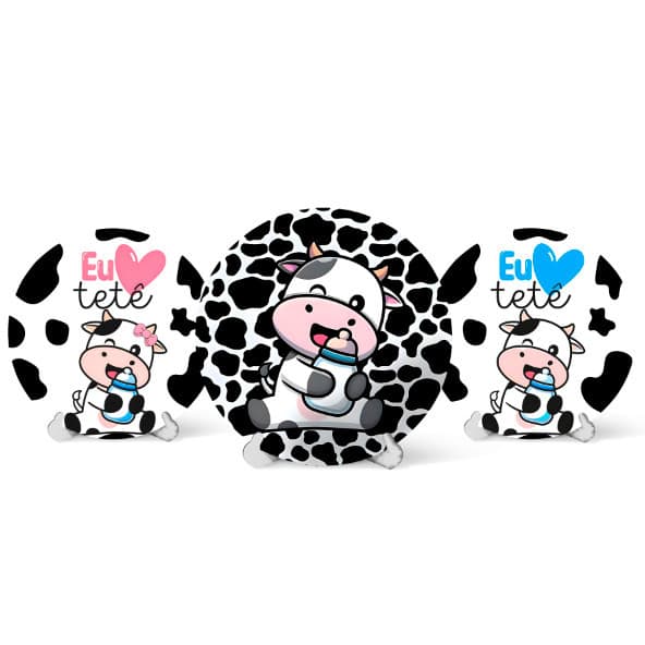 Capa Painel Redondo Mesa Amo Meu Tete Sublimado C/ Elástico 50×50Cm