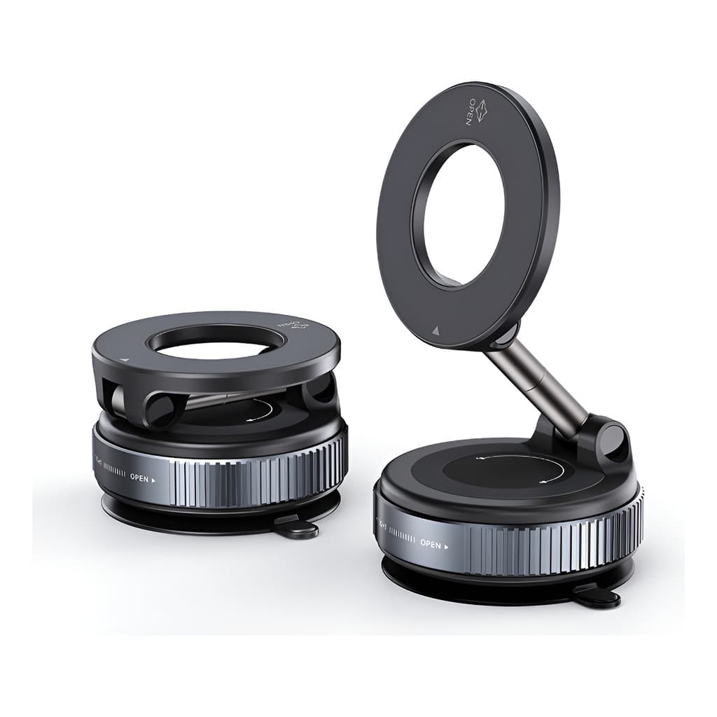 Suporte Magnético Celular Carro Universal 360° Dobrável a Vácuo Ajuste Fácil e Seguro