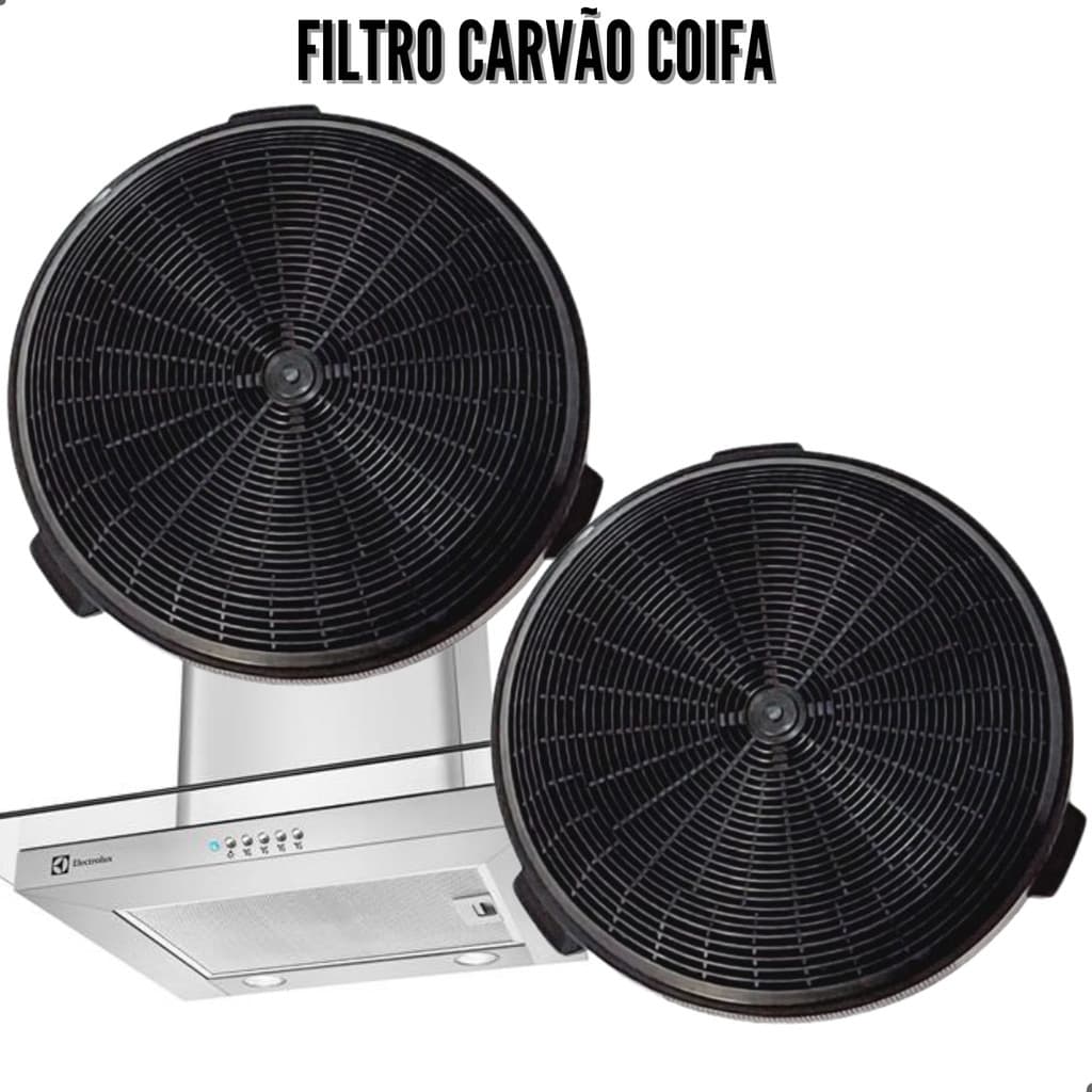 Kit 2x Filtros de Carvão para Coifa Electrolux 90ct 90cvs 60cts 60cv