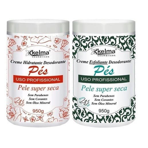 Kit Creme Para Os Pés Kelma (esfoliante + Hidratante) 950g
