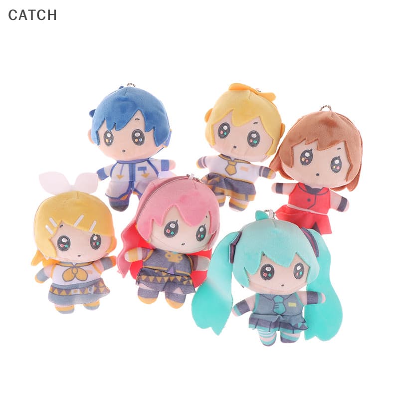 Capture Anime KAITO MEIKO Luka Kagamine Rin Len Figura Q Versão Brinquedos De Pelúcia Boneca Chaveiro Saco Pingente Pres
