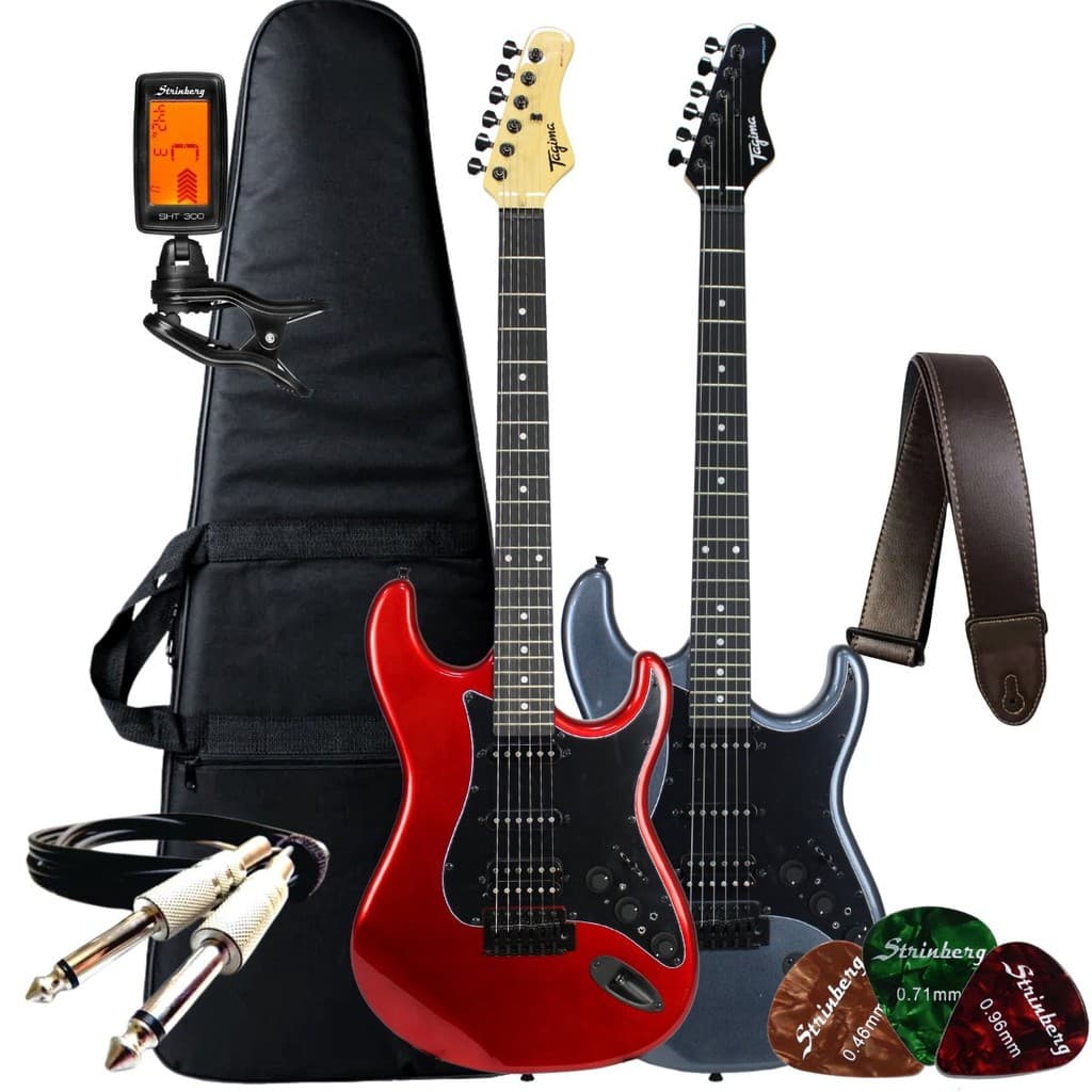 Kit Guitarra Tagima Elétrica Strato Sixmart 2S 1H Com Efeitos + Acessórios