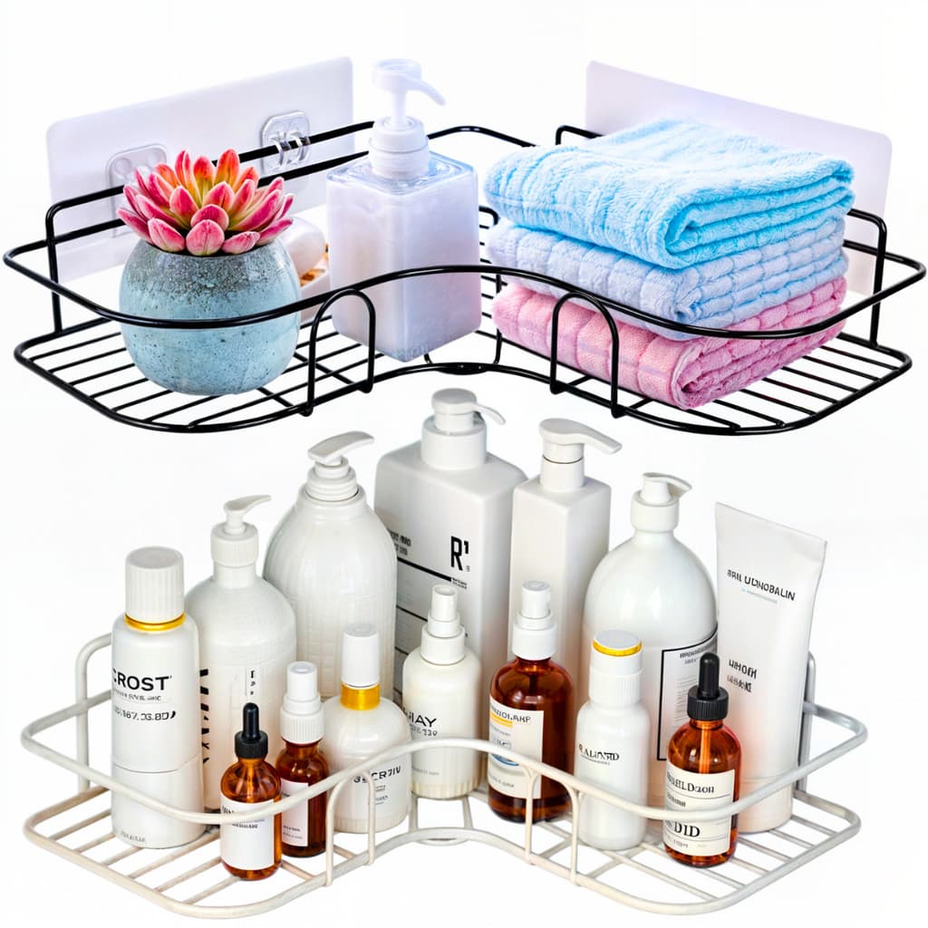 Porta Shampoo Banheiro Sabonete Suporte De Canto Nicho