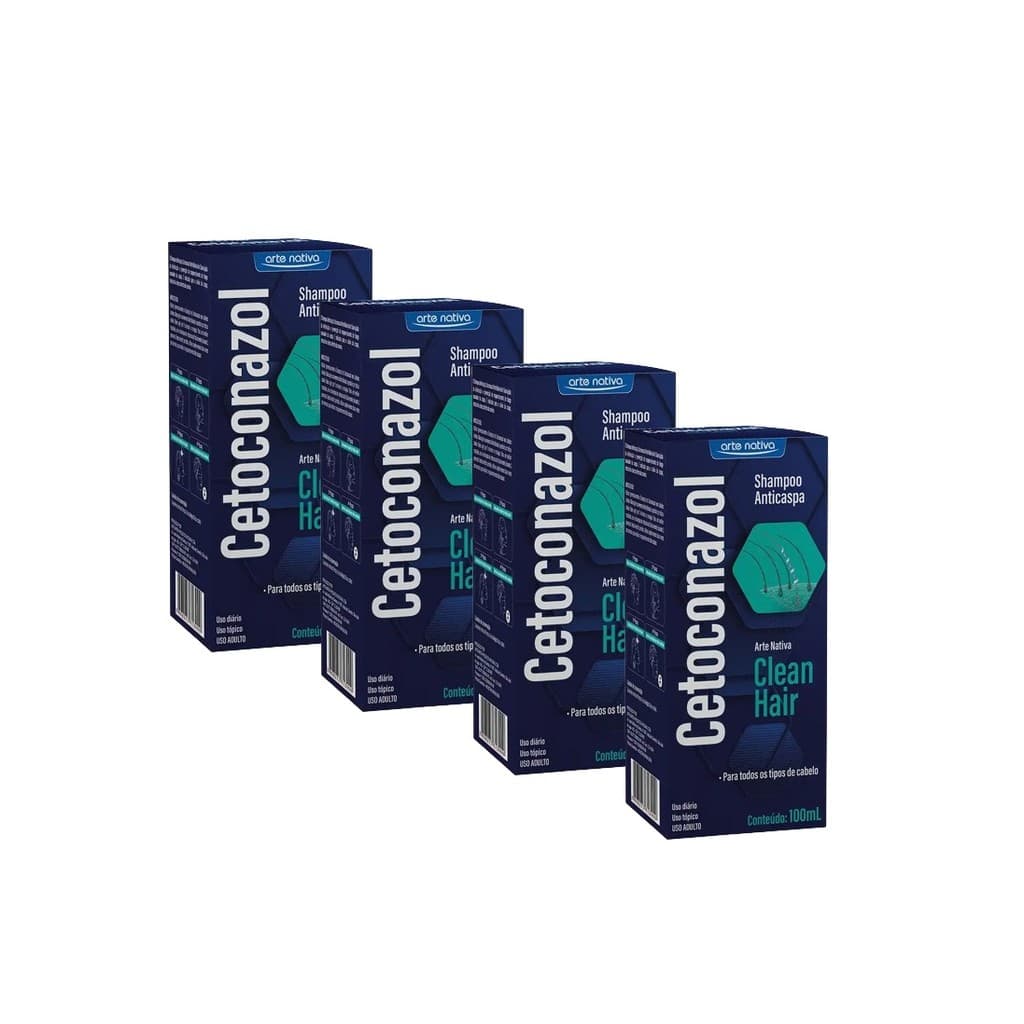 Kit 4 Shampoo Anticaspa Clean Hair 100ml