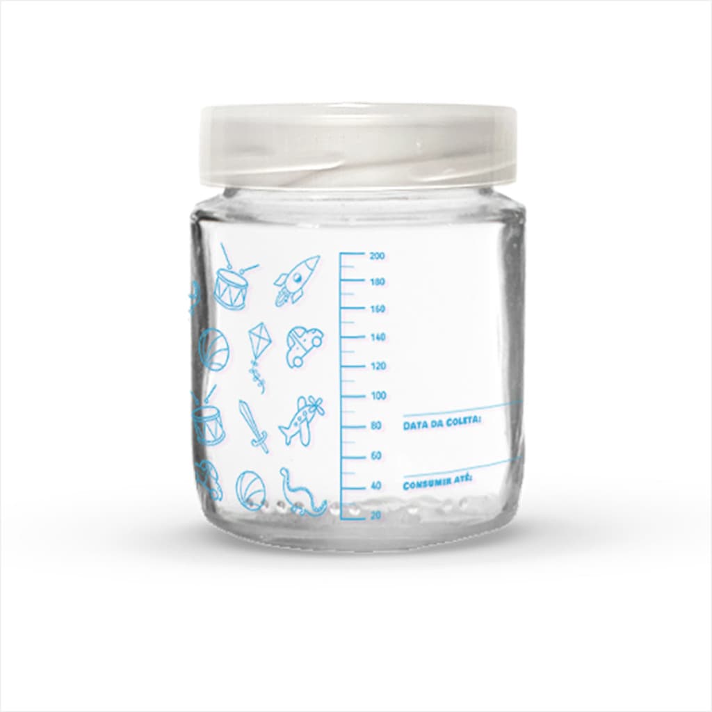 Kit 10 Potes Amamentação / Leite Materno Com Graduação 200ml