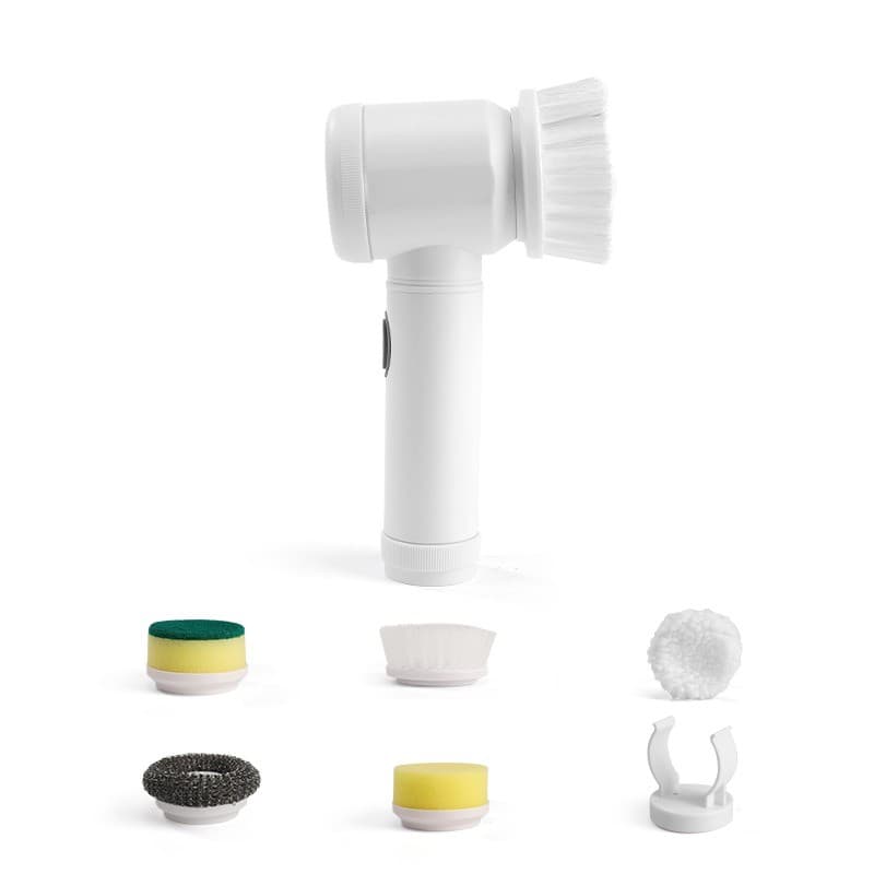 Escova Elétrica de Limpeza Portátil Recarregável Tipo USB 5 Em 1 HLQ 01