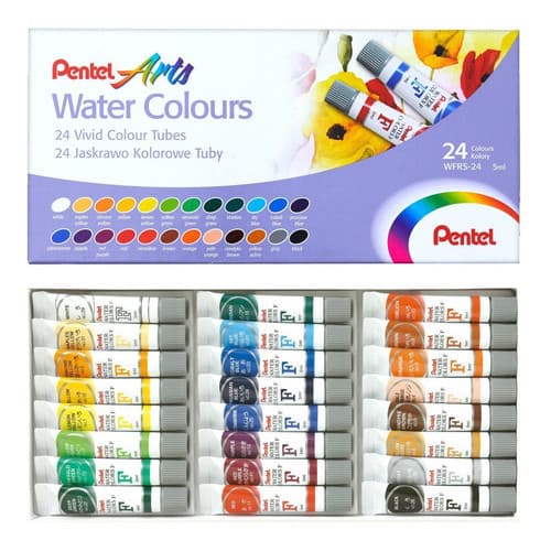 Aquarela Wfrs Arts  Base de Água 24 Cores 5ML WFRS-24 Pentel