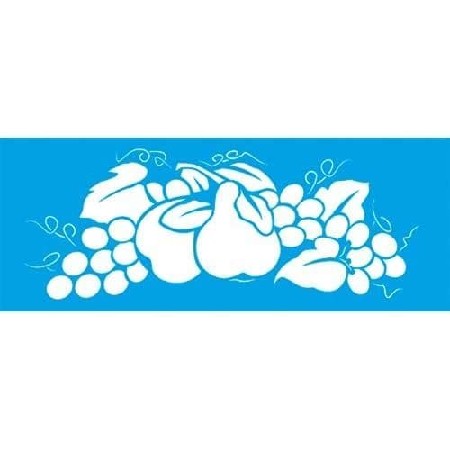 Stencil Litoarte 8,4 x 28,6 cm - STE-204 Frutas