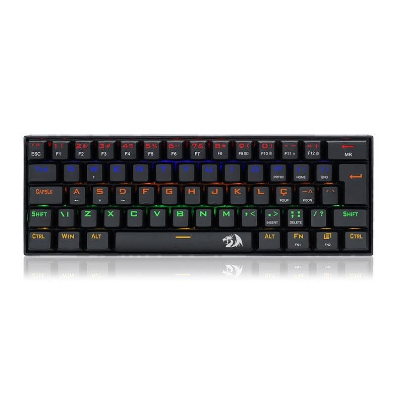 Teclado Mecanico Redragon Lakshmi, Rainbow, ABNT2, Layout 60%, Switch Marrom, K606R-PT-BROWN