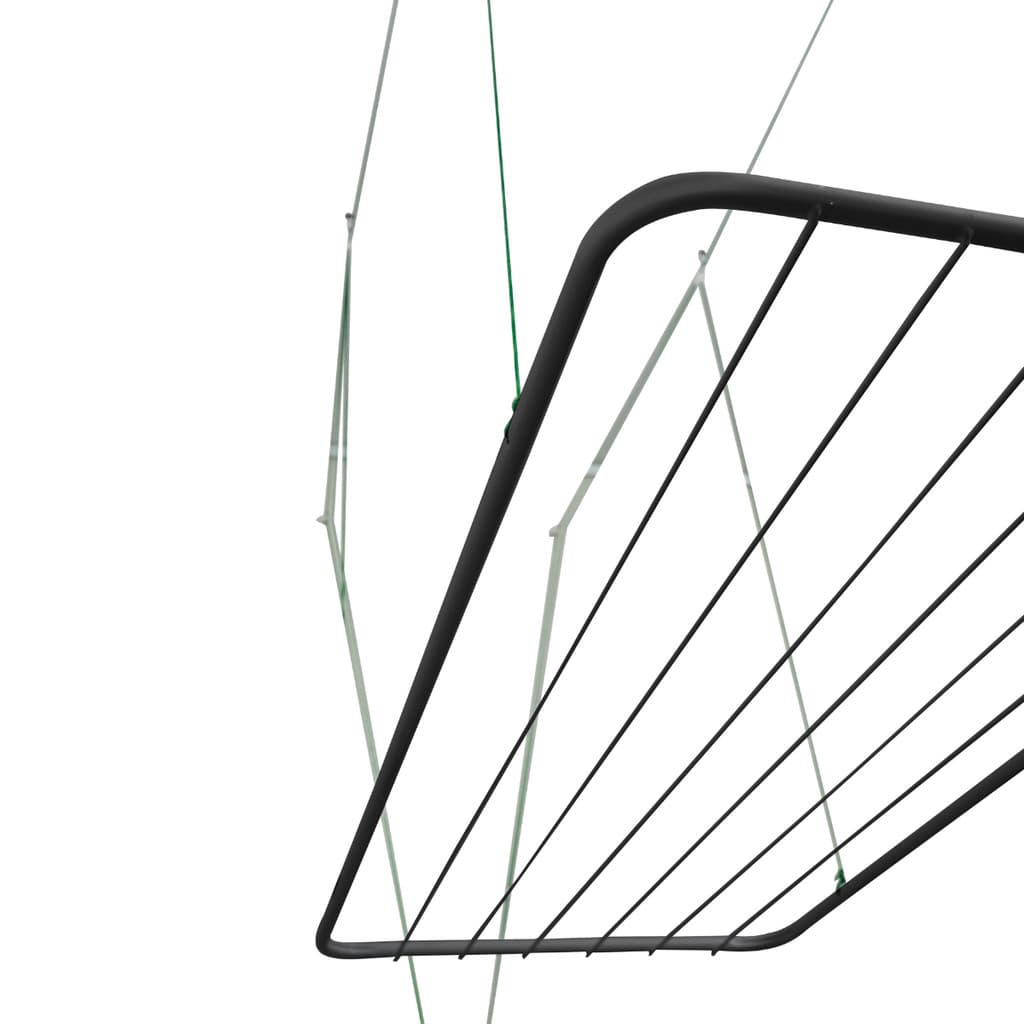 Varal De Teto 100% Aço 100cm ou 120cm C/ Kit De Instalação Parafusos Fixação Secagem Roupas 13kg