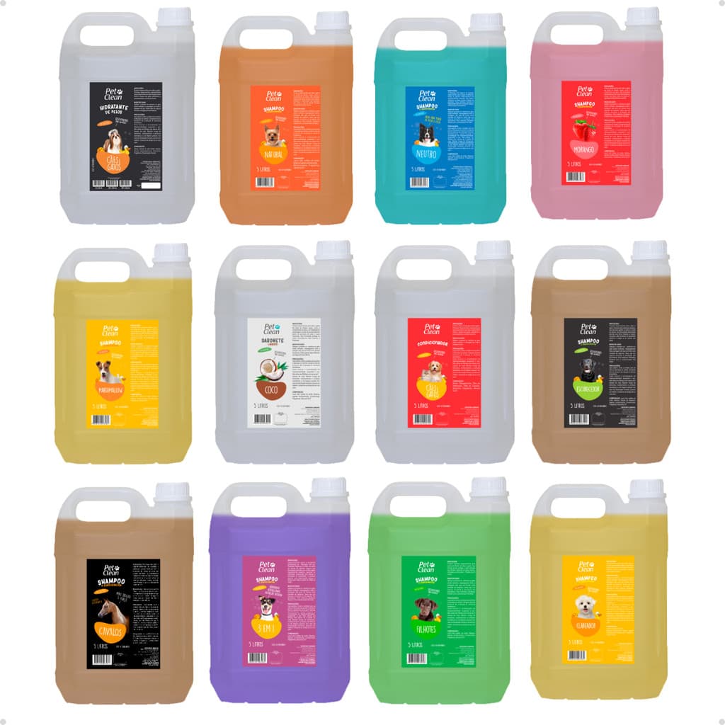 Shampoo e Condicionador Pet Shop para Cachorro e Gato Pet Clean - Galão 5L