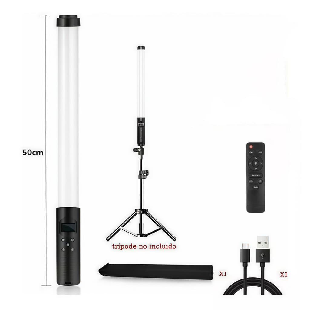 Luz Bastão ajustável fotográfico portátil 3200K-5500K da suficiência do diodo emissor de luz