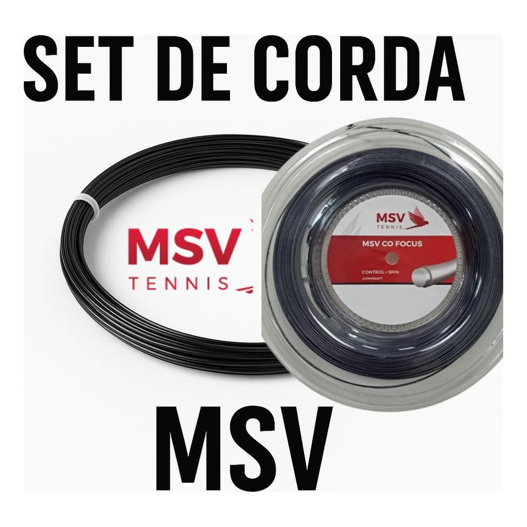 Set De Corda Msv Co Focus 12m 1.23/1.27 Cordas Raquete