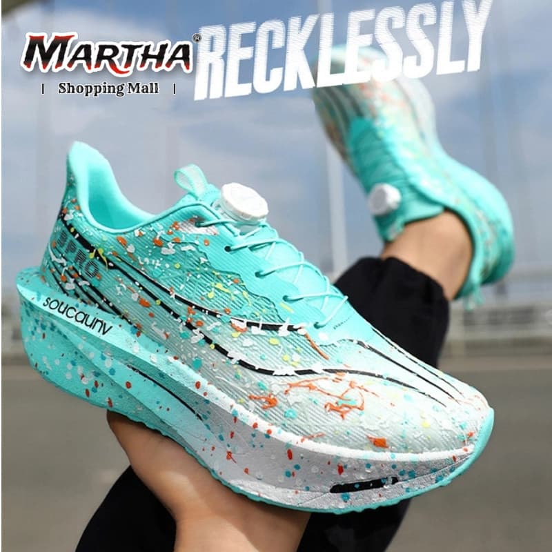 Novo Sapato De Corrida De Placa De Carbono Com Cintura Giratória Sapatos Relâmpago Leves E Respiráveis