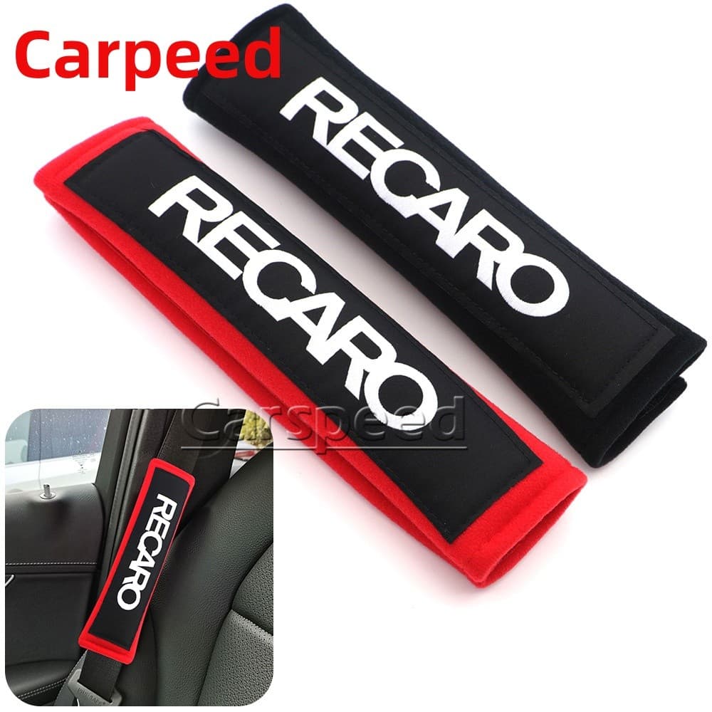 2 Pçs/set RECARO Universal Almofadas De Cinto De Segurança Do Carro Capa Almofada De Algodão Decoração Interior
