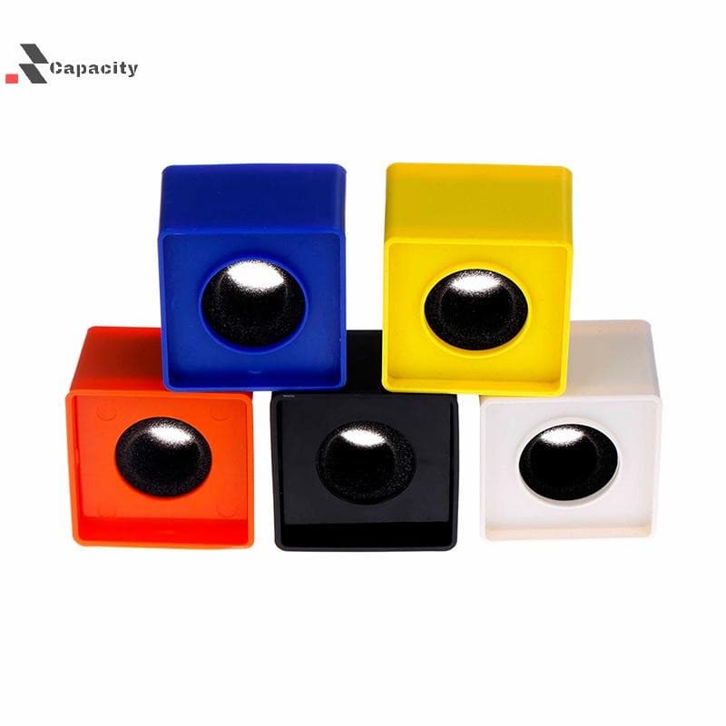 Capacidade ABS Quadrado Cubo Em Forma De Entrevista KTV Microfone Logotipo Bandeira Estação Quente 1pc