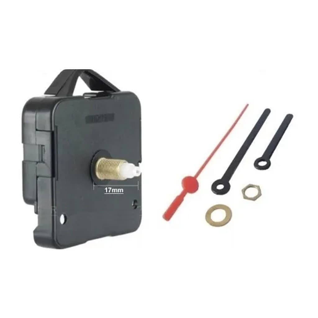 Maquininha de Relógio Parede Eixo Medio 17mm Silencioso Movimento continuo Maquina da boa da Boa B2