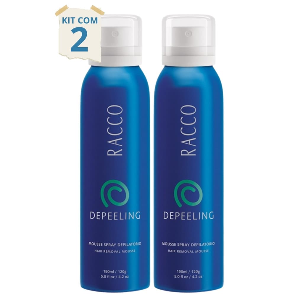 Kit 2 Mousse Depilatorio Depeeling 150ml Creme Racco