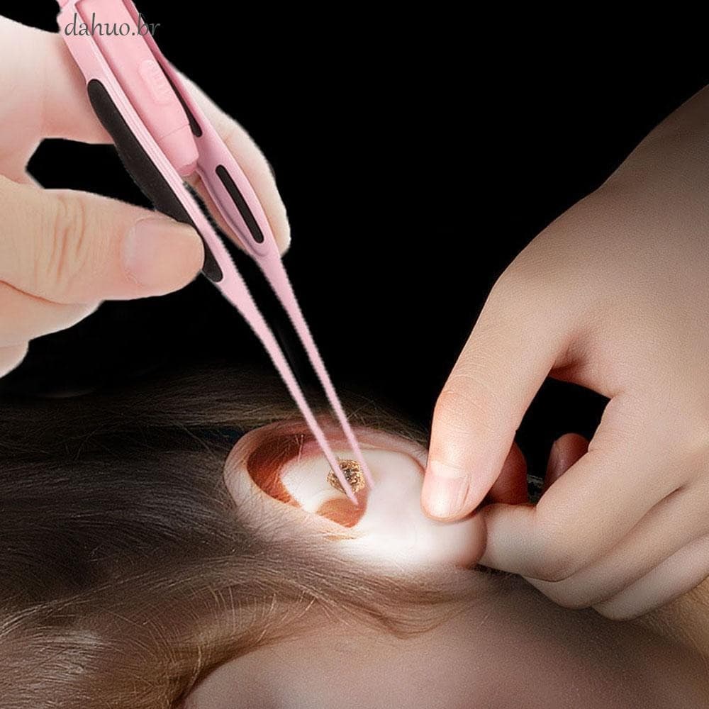 Pinça De Ouvido Luminosa DAHUO 360 ° Ferramenta De Limpeza De Orelha Deus Ferramentas De Cuidados Com Os Ouvidos De Aço 