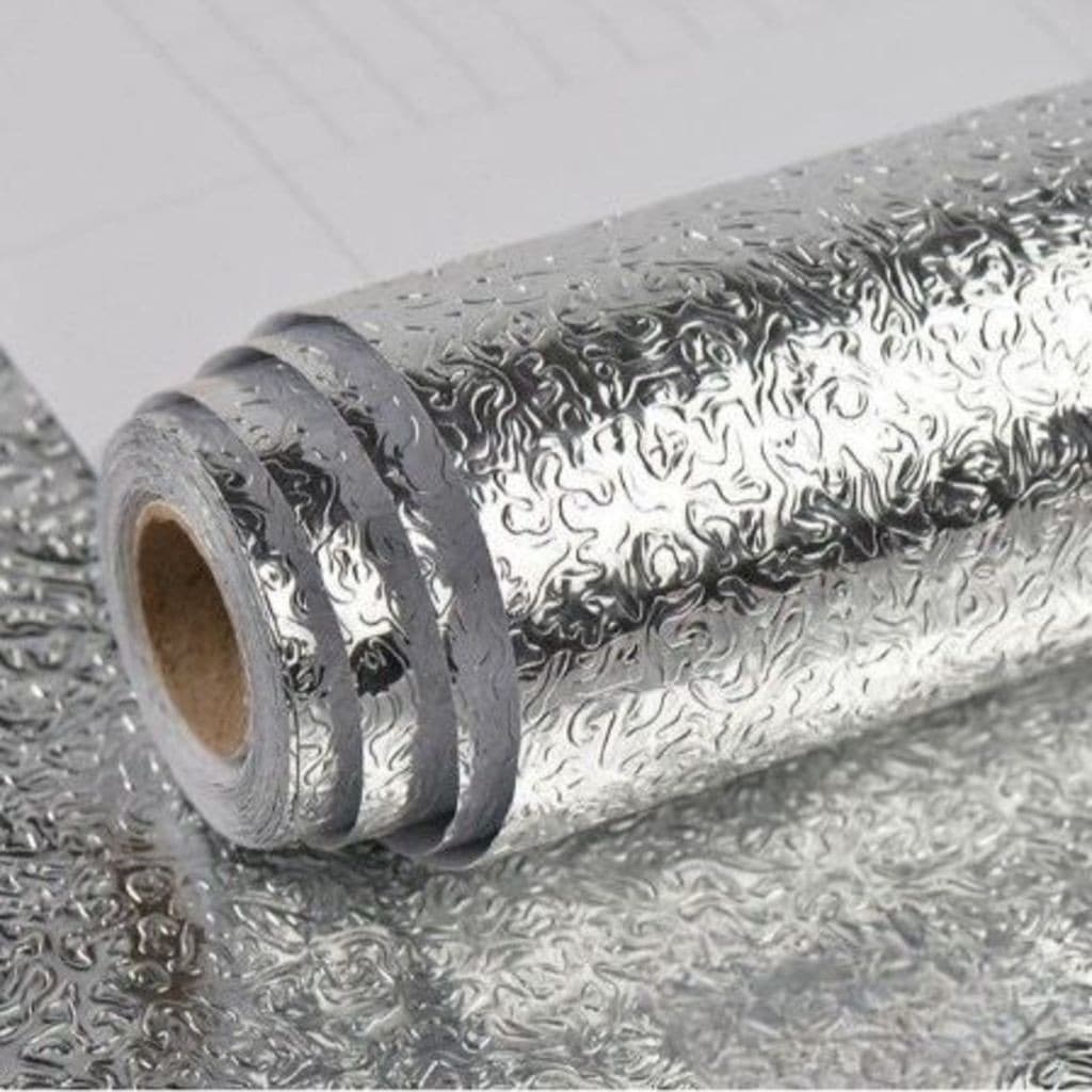 5 Metros Papel De Alumínio Rolo Adesivo 3D Prova Da Agua Para Cozinha Adesivo Impermeável