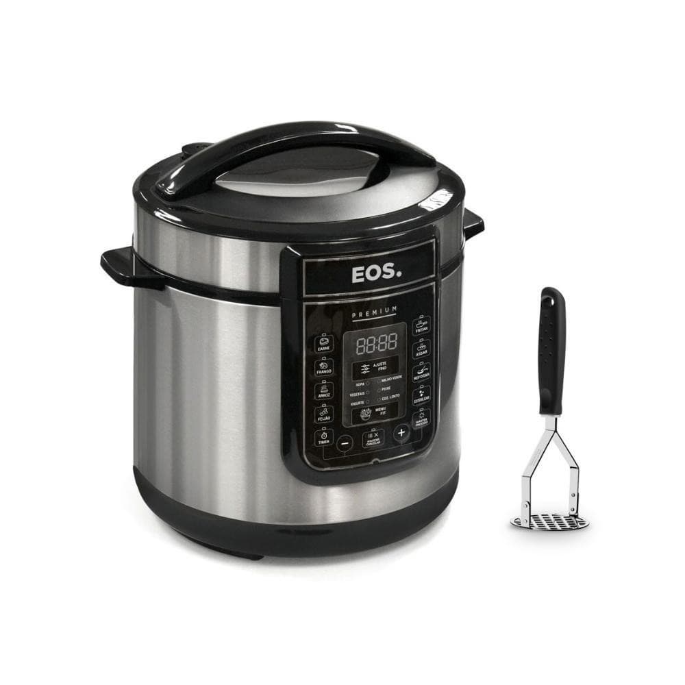 Panela De Pressão Elétrica Digital Epp60di 220v Eos Com Amassador De Batata E Feijão Tramontina 220v