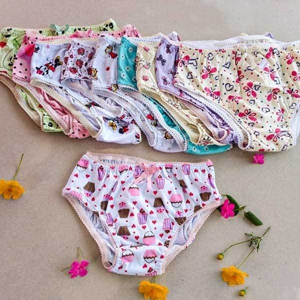 Kit 10 Calcinhas Infantil Kits Menina calcinha feminina infantil Forradas