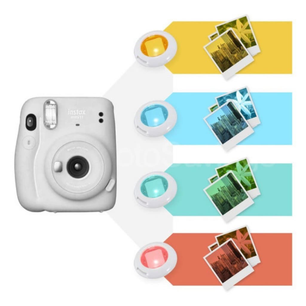 Kit Lentes Color Instax Mini 11/25 Amarelo Azul Rosa E Verde