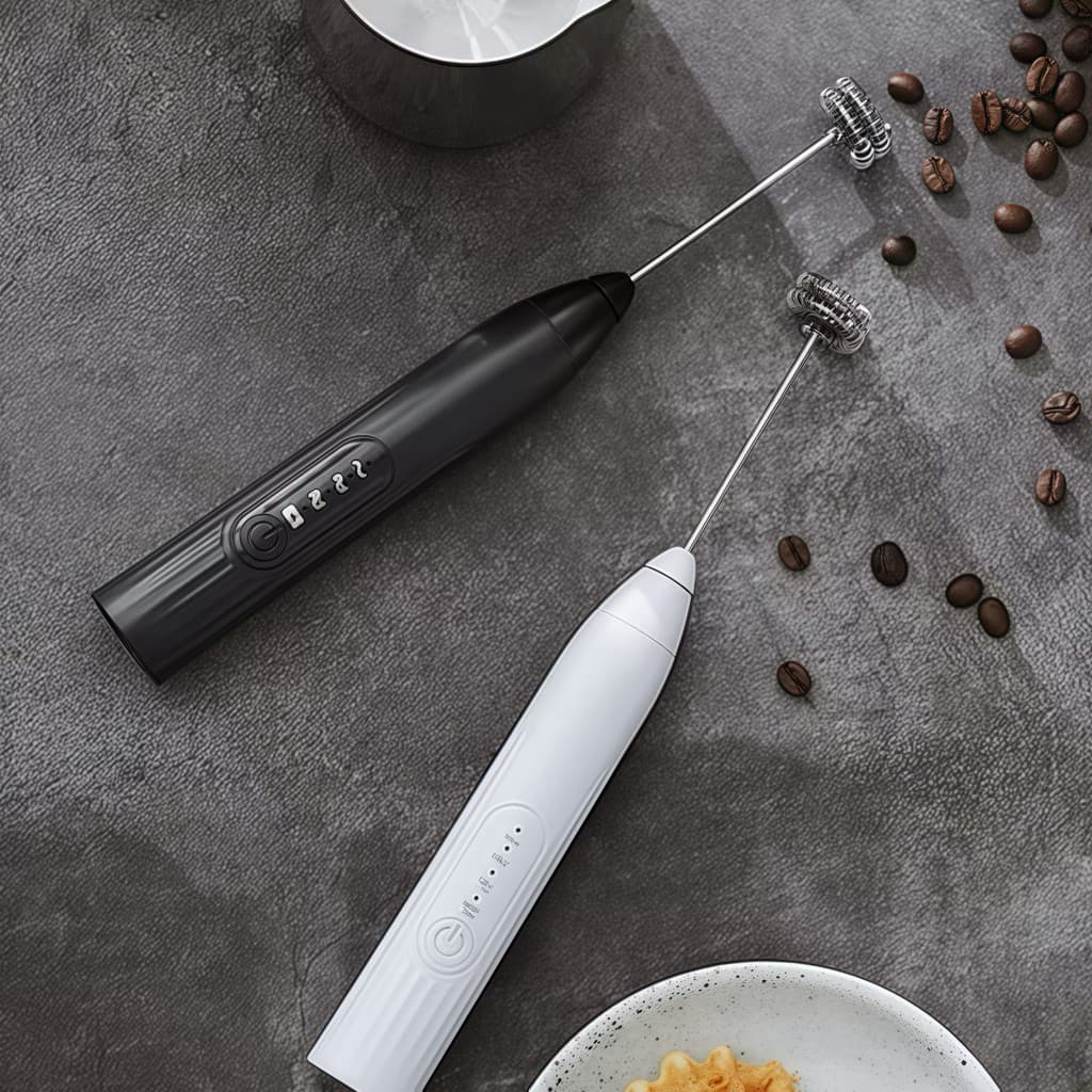 Misturador Mixer Leite, Bebidas E Ovos Portátil Elétrico 2 refil