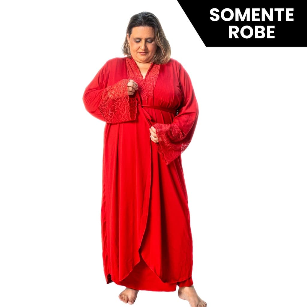 Robe Feminino Longo Plus Size  Com Faixa Para Gestante Maternidade Pós Parto Roupa Dormir e Banho