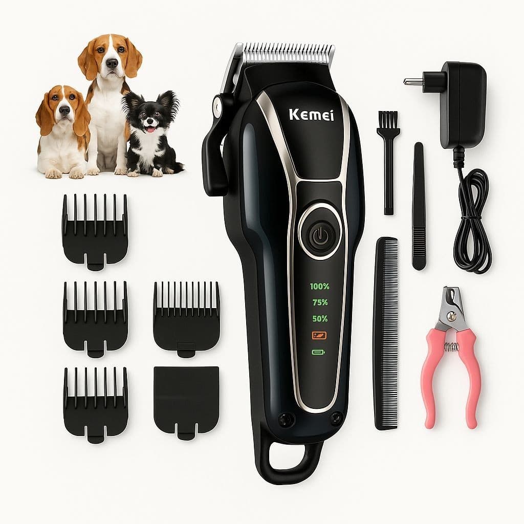 Máquina Para Tosar Cachorro Profissional Pet De Corte Cabelo kemei 1991 Aparador pelos de Cachorro