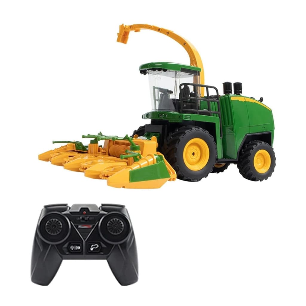 Colheitadeira Trator Com Controle Remoto Com Luz E Fumaça Bateria Recarregável