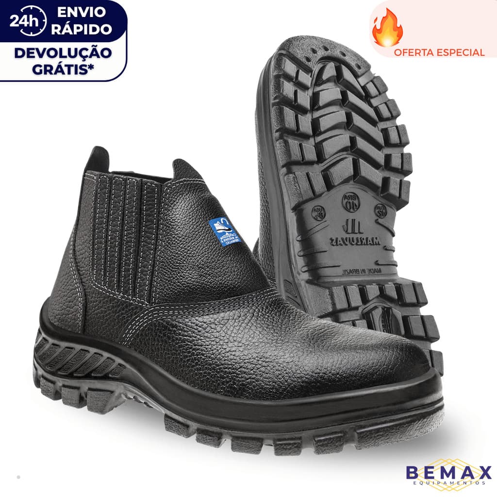 Bota de Segurança Marluvas Bico Composite Antiperfuro Botina Epi Anti Prego CA 47225