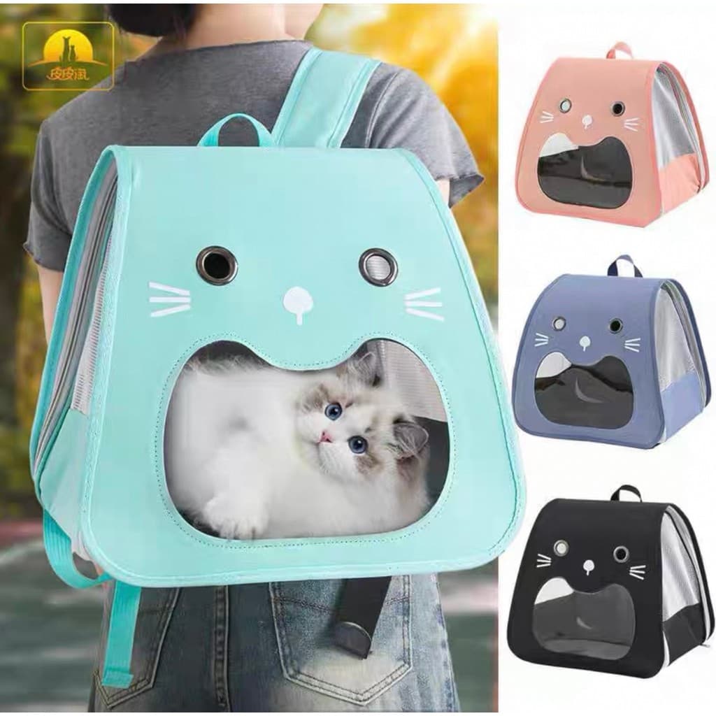Mochila Transporte Pet Gato Cachorro Animais Pequeno Medio Porte Bolso Ar Ventilado Bolsa Vista Panoramica Viagem