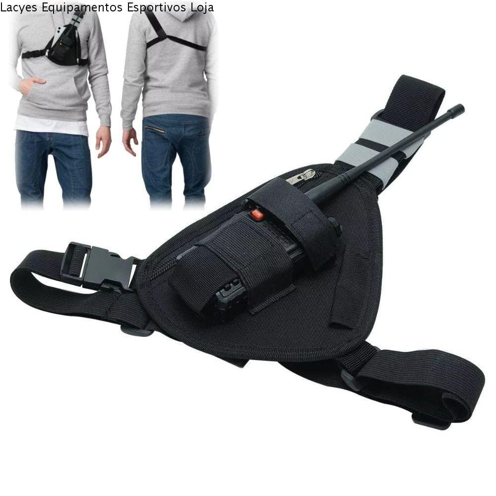 Pacote De Arnês De Peito Para Rádio LACYES , Bolsa Crossbody De Tecido Oxford Walkie Talkie Interfone De Equipamento De 