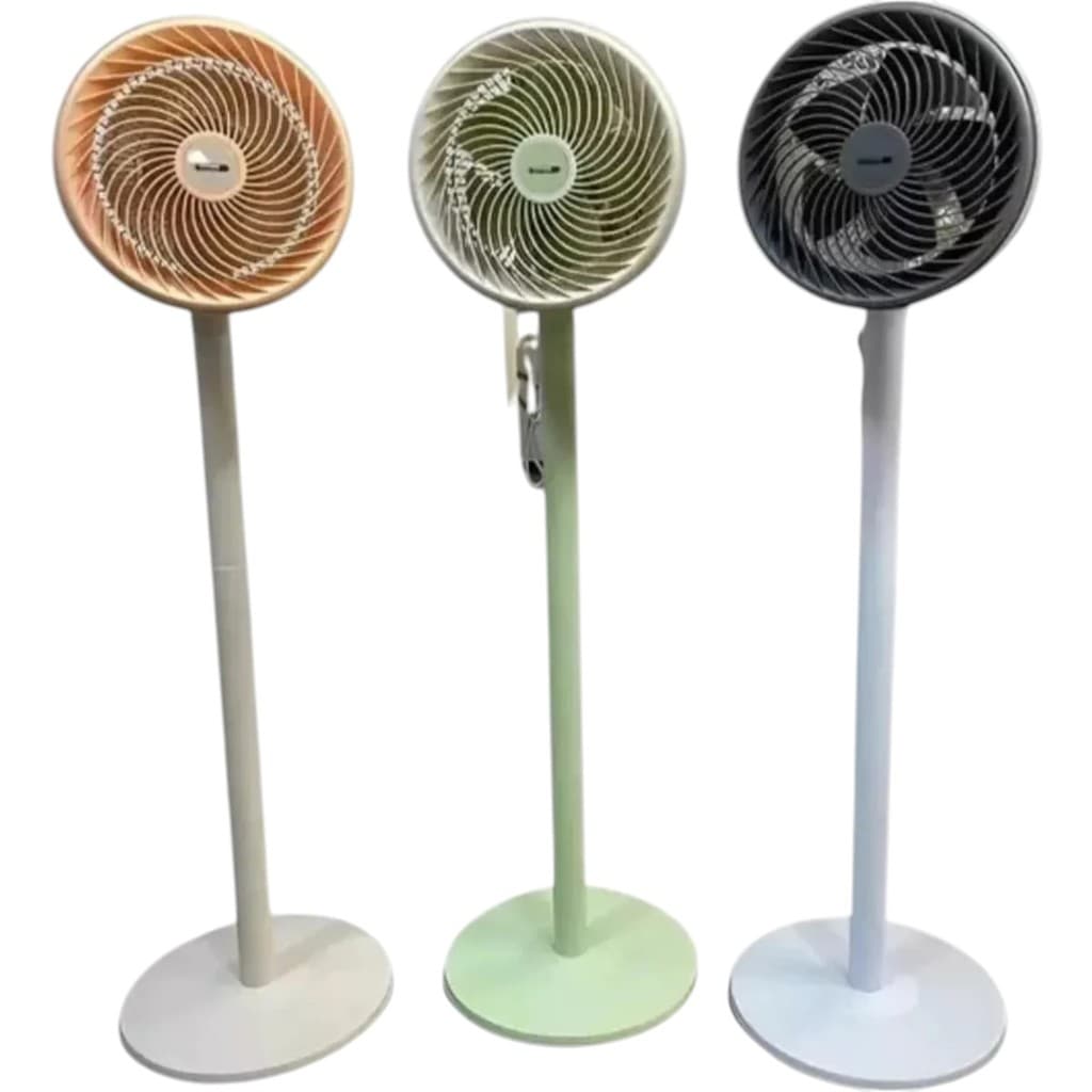 Ventilador Doméstico Seguro e Potente de Circulação 100W De Potencia Econômico 220V Cores Verde Cinza Salmão FS 111