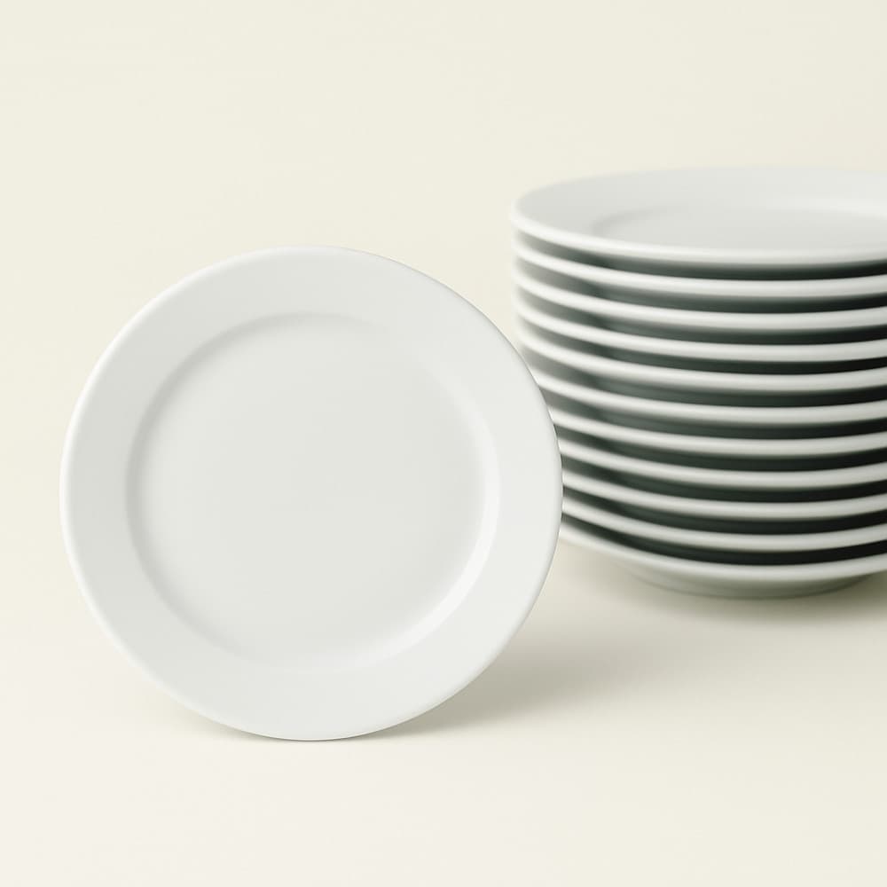 Jogo 6 Pratos Sobremesa Tramontina Paola Porcelana 21 cm