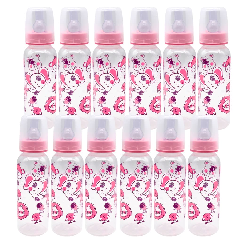 Kit 12 Mamadeiras Atacado Anplas 240ml Bico Redondo