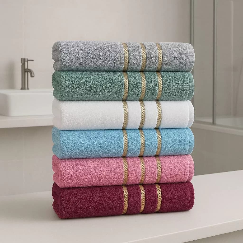 Kit 5 Toalhas De Banho Marrocos 130x70cm 100% Algodão