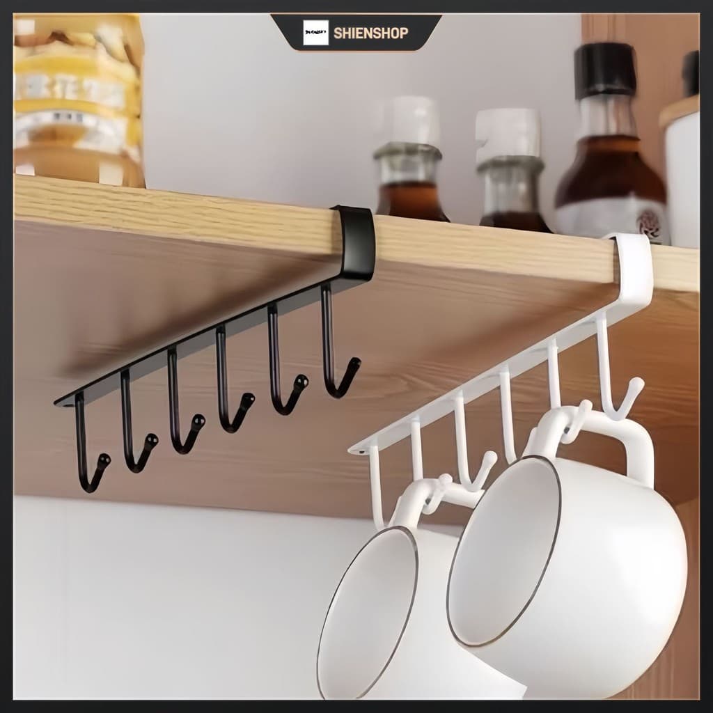 KIT 3PCS Suporte De Metal Porta Xícaras Canecas Utensílios Em Geral Para Pendurar No Armário