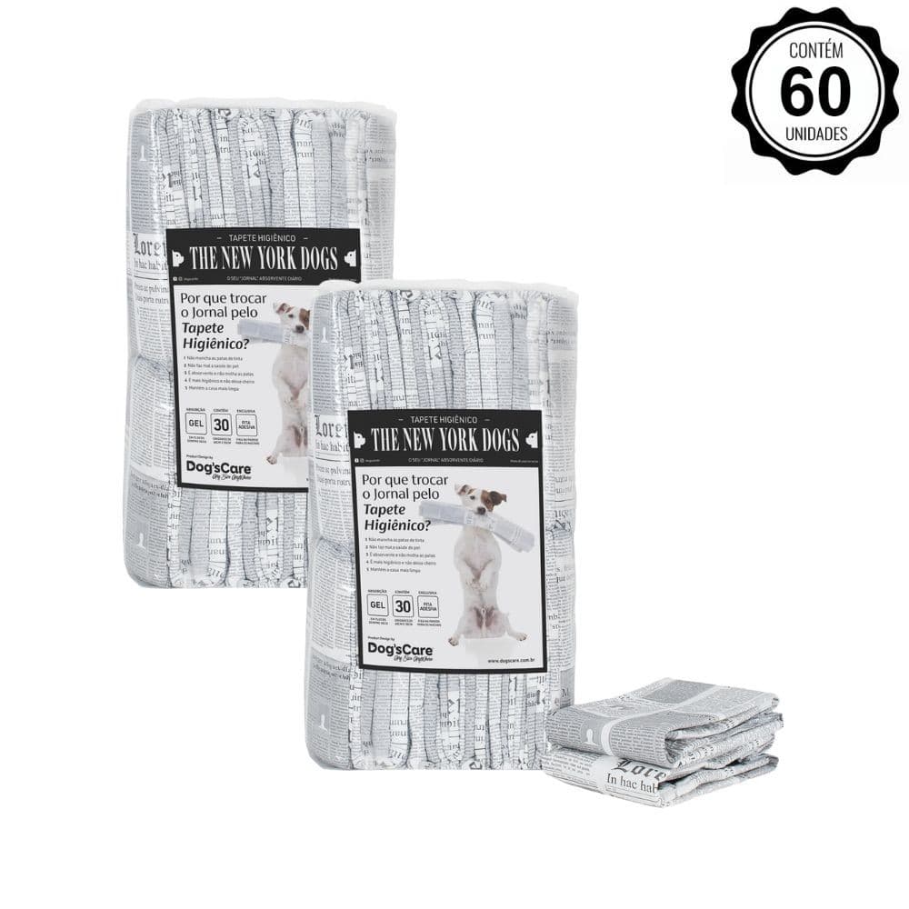 Tapete Higiênico para Cães The New York Dogs 60x80cm - 60un