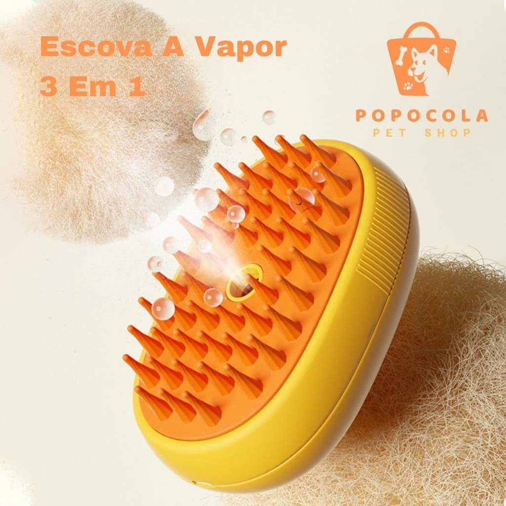 Escova Para Gatos E Cães A Vapor 3 Em 1 Pente Steam-Autolimpante Escova Vaporizador Pente de Remoção