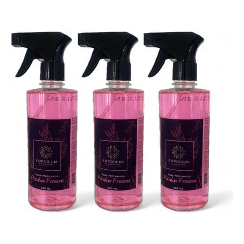 Kit 3 Água Perfumada Aromatizante P/ Roupas E Tecidos 500ml