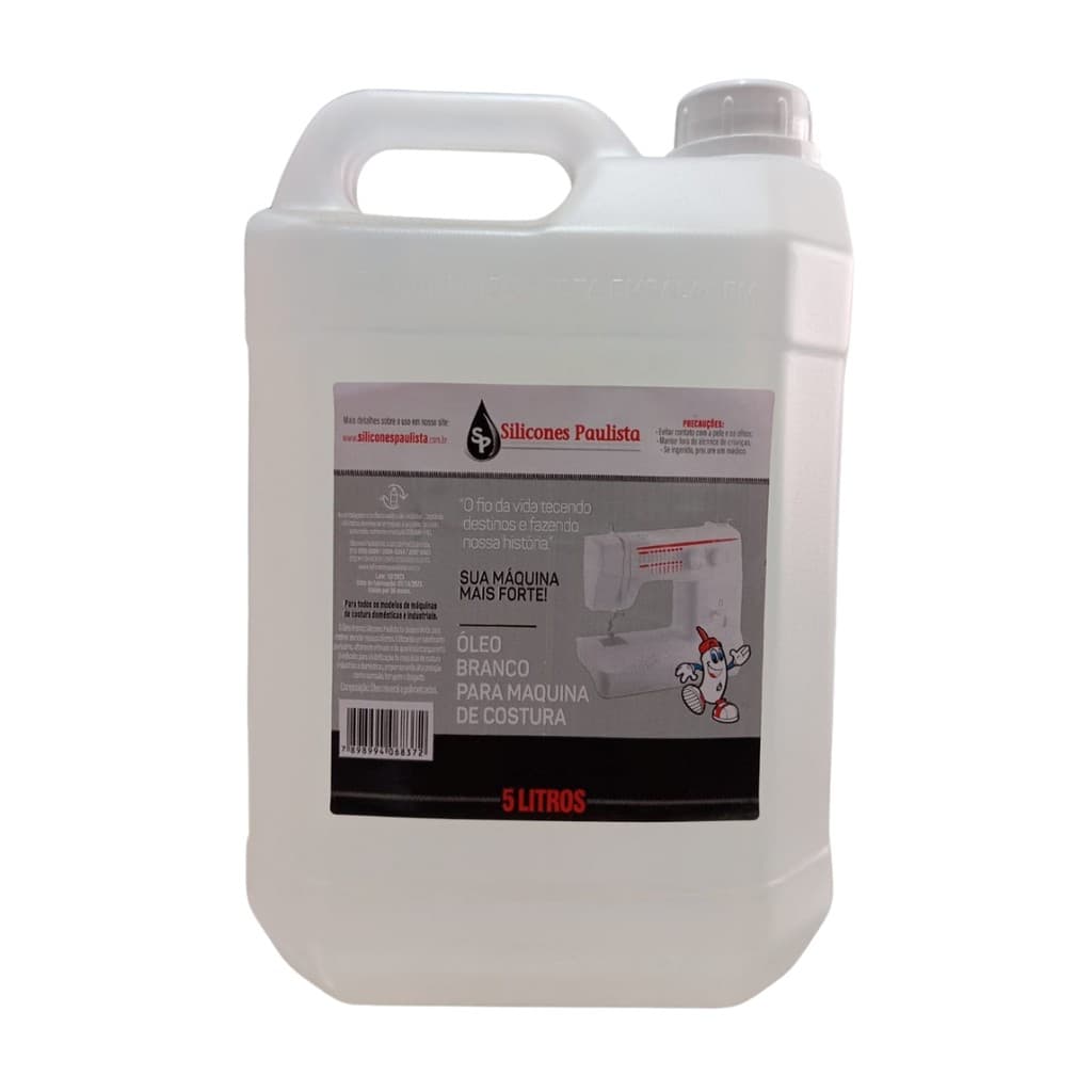 Oléo Branco 5L Paulista Maquina de costura industrial