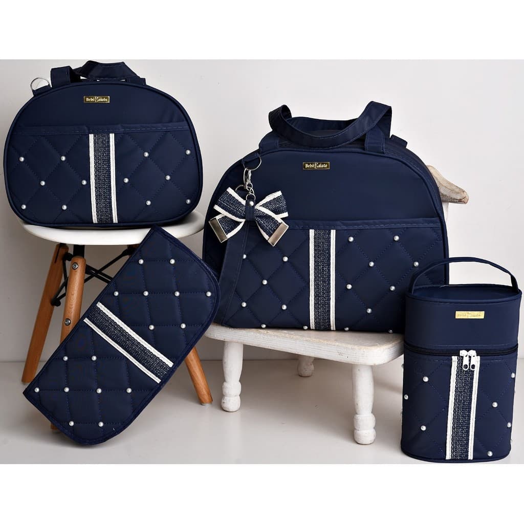 Kit Bolsas de Bebê Maternidade Pérolas