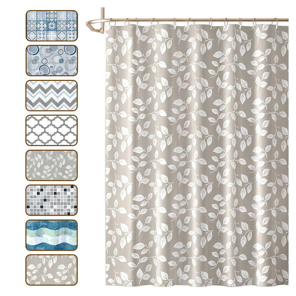 1 Cortina Box Banheiro Antimofo Ganchos 180x180 Pev Es Vr