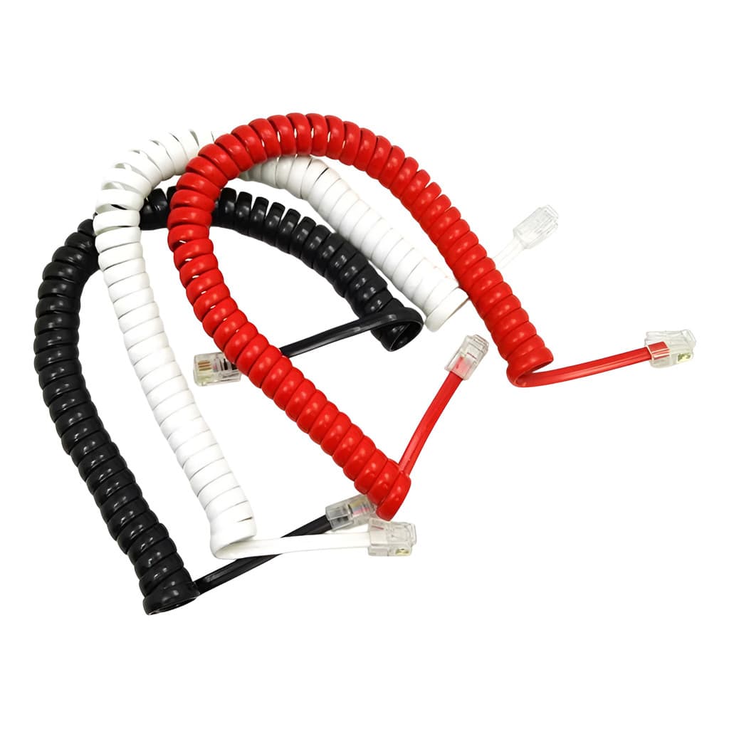 Fio Cordão Espiral Rj9 4v Interfone Telefone Headset Cobre