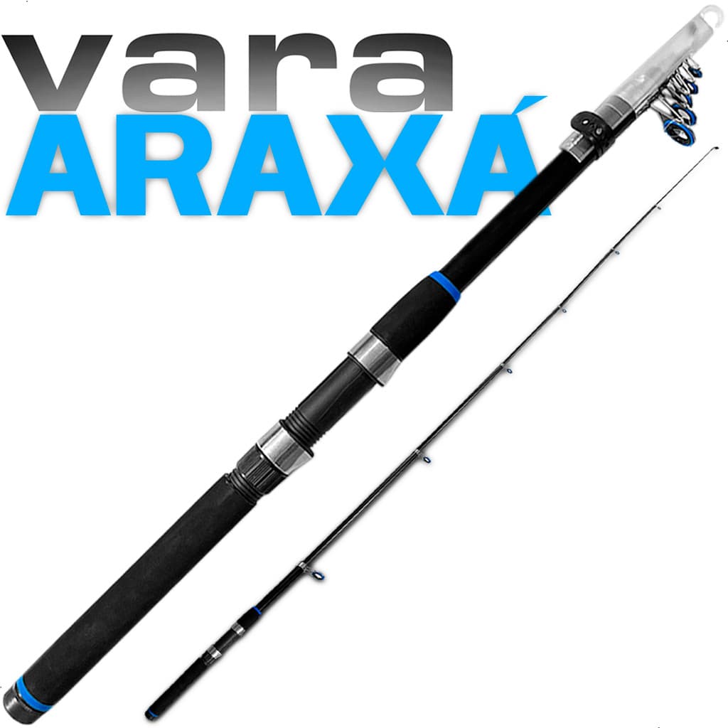 Vara Pesca Praia P/ Molinete 2,70m 3,00m e 3,60 Telescópica Araxá Xingu - Vários Tamanhos
