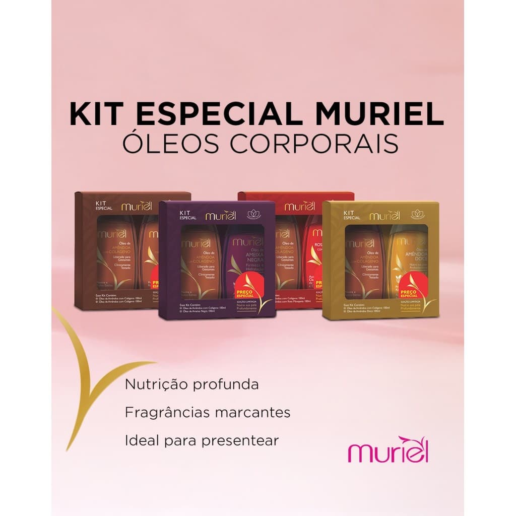 KIT ÓLEO CORPORAL 100ML MURIEL