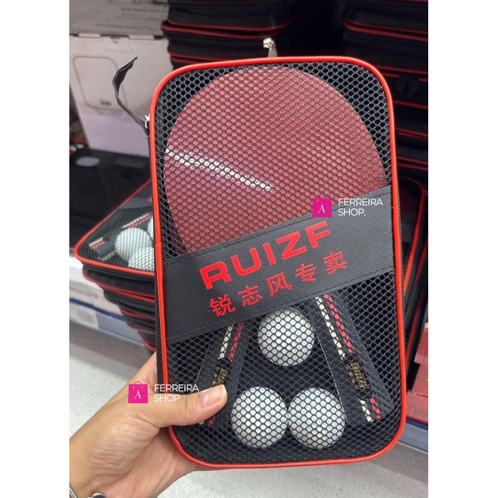 Kit 2 Raquete Tenis De Mesa Ping Pong Profissional + Bolinha